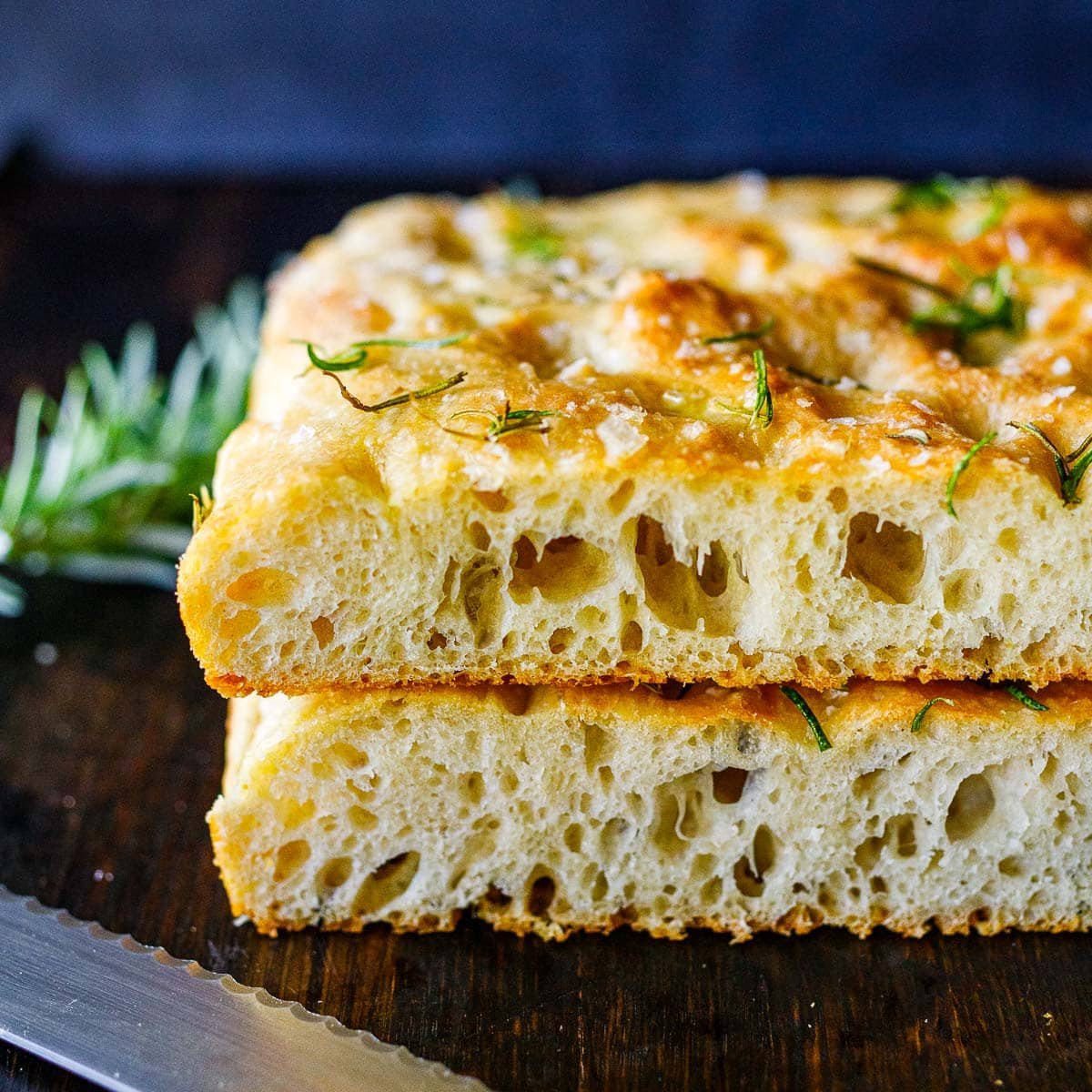 Focaccia fresh from the oven